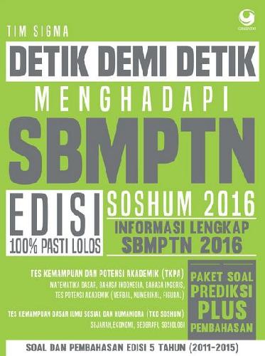 Cover Buku Detik-Demi Detik Menghadapi SBMPTN SOSHUM 2016