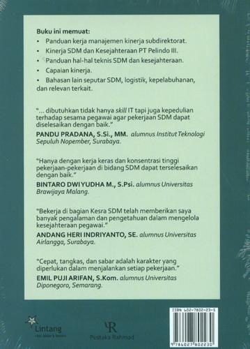 Cover Belakang Buku Human Capital Management PT Pelindo III