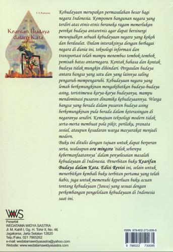 Cover Belakang Buku Kearifan Budaya Dalam Kata Edisi Revisi