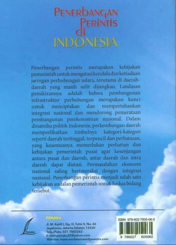 Cover Belakang Buku Penerbangan Perintis di Indonesia