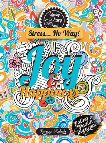 Cover Buku Coloring Diary For Adult : Joy & Happiness