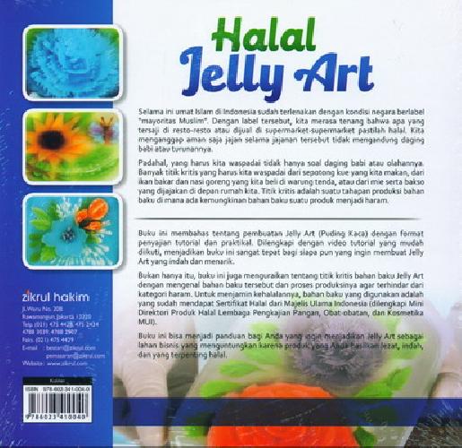 Cover Belakang Buku Halal Jelly Art (Plus DVD)