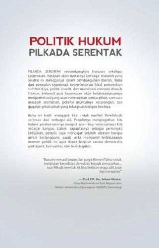Cover Belakang Buku Politik Hukum Pilkada Serentak