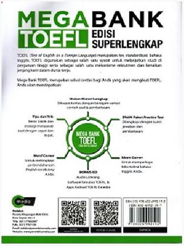 Cover Belakang Buku Mega Bank Toefl Edisi Superlengkap