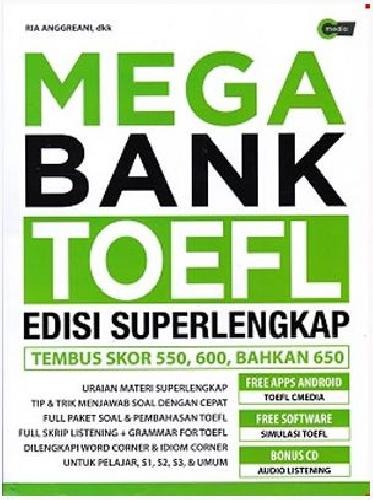 Cover Buku Mega Bank Toefl Edisi Superlengkap
