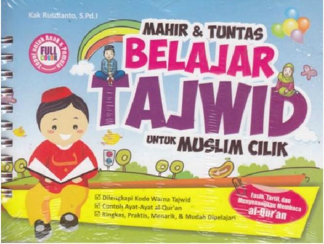 Cover Buku Mahir & Tuntas Belajar Tajwid Untuk Muslim Cilik