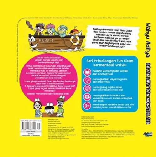 Cover Belakang Buku Seri Fun Cican: Bajak Laut Dan Monster Air (Board Book) (Fresh Stock)