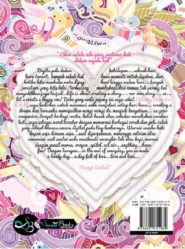 Cover Belakang Buku Coloring Diary For Adult : Love Is In The Air