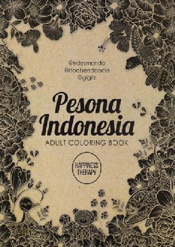 Cover Buku Pesona Indonesia Adult Coloring Book