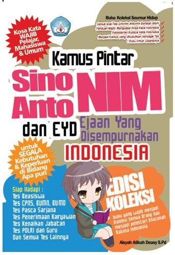 Cover Buku Kamus Pintar Sinonim Antonim dan EYD Ejaan yang Disempurnakan Indonesia