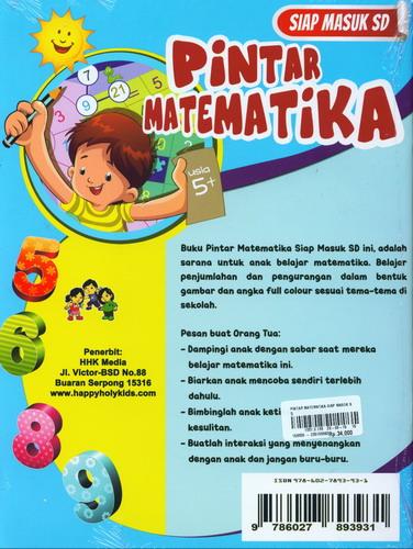 Cover Belakang Buku Pintar Matematika - Siap Masuk SD