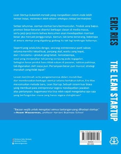 Cover Belakang Buku The Lean Startup