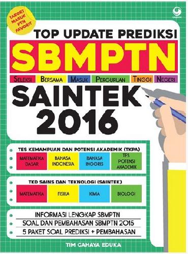 Cover Buku Top Update Prediksi SBMPTN Saintek 2016