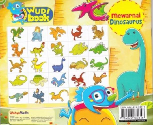 Cover Belakang Buku Wudi Book : Mewarnai Dinosaurus