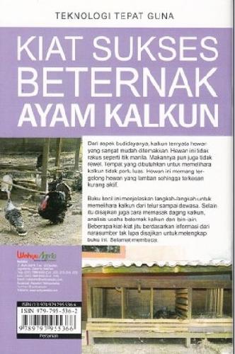 Cover Belakang Buku Kiat Sukses Beternak AYam Kalkun