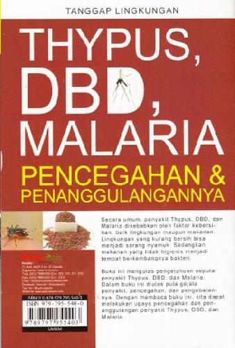 Cover Belakang Buku Thypus, DBD, Malaria Pencegahan dan Penanggulangannya (Promo Best Book)
