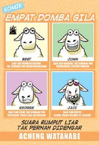 Cover Buku Komik Empat Domba Gila