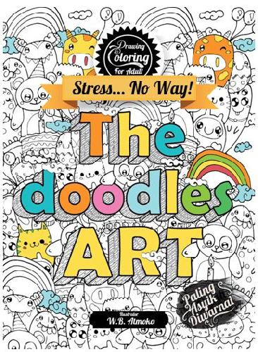 Cover Buku Drawing & Coloring For Adult : The Doodles Art