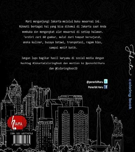 Cover Belakang Buku Jakarta Coloring Book