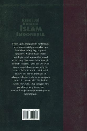 Cover Belakang Buku Resolusi Konflik Islam Indonesia
