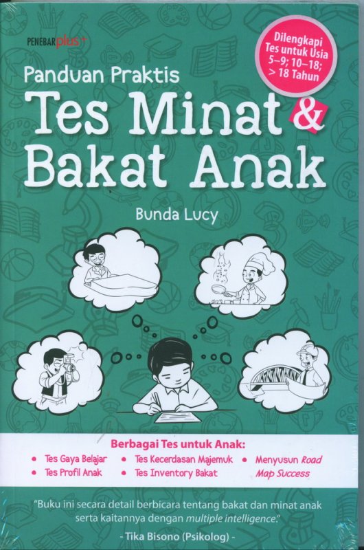 Cover Buku Panduan Praktis Tes Minat Bakat Anak