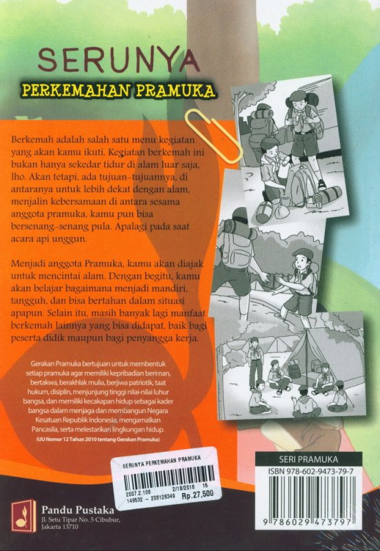 Cover Belakang Buku Serunya Perkemahan Pramuka