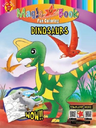 Cover Buku Magic Coloring Book with AR: Dinosaurs 1