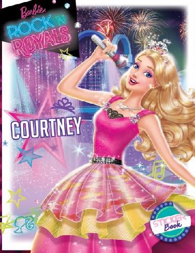 Cover Buku Sticker Book Barbie Rock n Royals: Courtney dan Erika