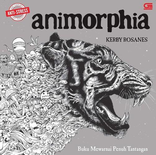 Cover Buku Anti Stress: Animorphia - Coloring Book