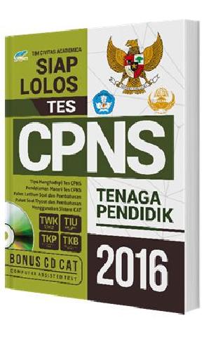 Cover Buku Siap Lolos Tes CPNS Tenaga Pendidik 2016