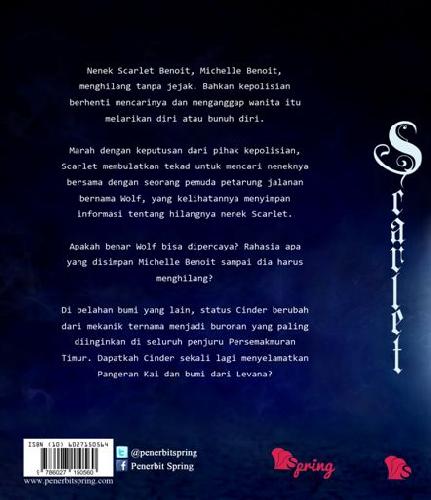 Cover Belakang Buku The Lunar Chronicles: Scarlet