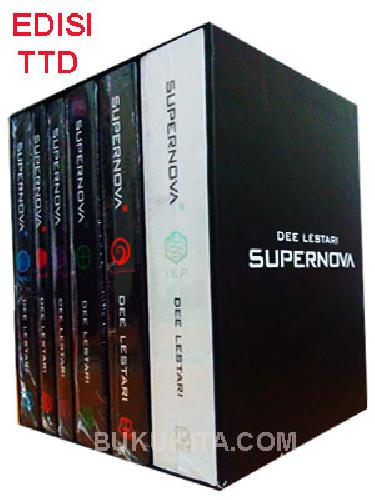 Cover Buku Boxset Super Nova 1-6 Edisi Ttd Asli Dee Lestari