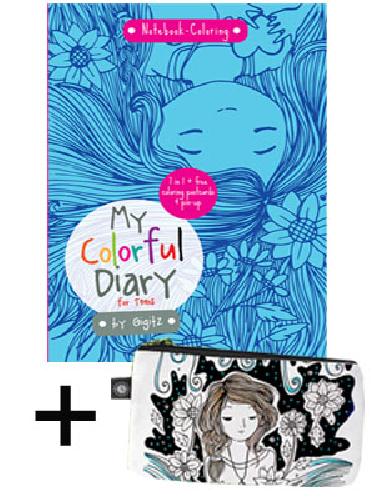 Cover Buku Paket Bundling My Colorful Diary For Teens + Pouch