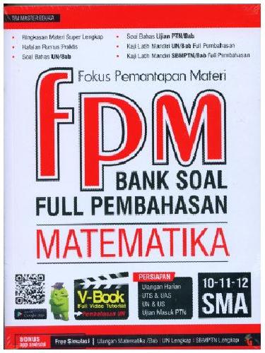Cover Buku Bank Soal Full Pembahasan Matematika FPM SMA 10-11-12