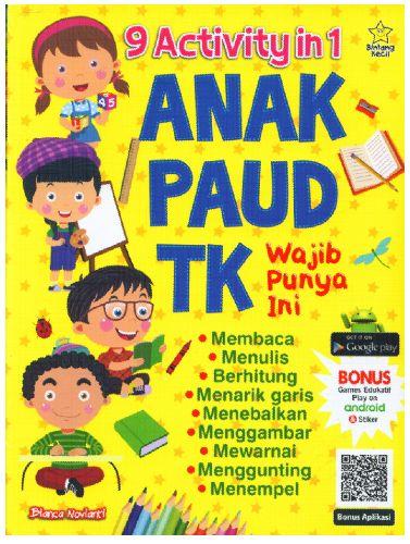 Cover Buku 9 Activity in 1 Anak Paud TK Wajid Punya Ini