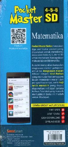 Cover Belakang Buku Pocket Master Ringkasan Materi Matematika SD 4-5-6