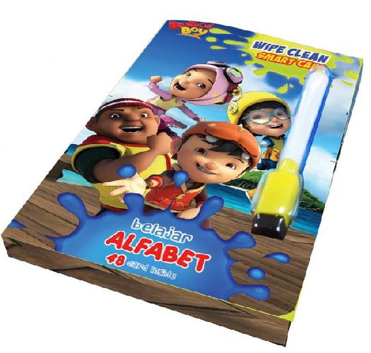Cover Buku Wipe Clean Card Boboiboy: Belajar Aphabet