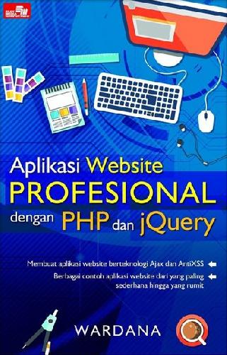 Cover Buku Aplikasi Website Profesional dengan PHP dan jQuery