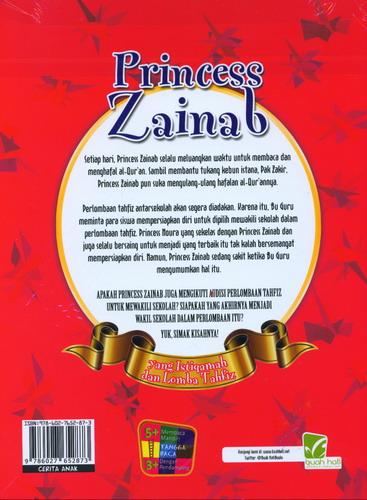 Cover Belakang Buku Princess Zainab yang Istiqamah dan Lomba Tahfiz