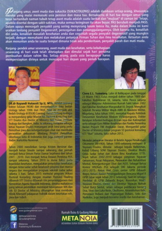 Cover Belakang Buku Hidup 120 Tahun Tanpa Penyakit Degeneratif