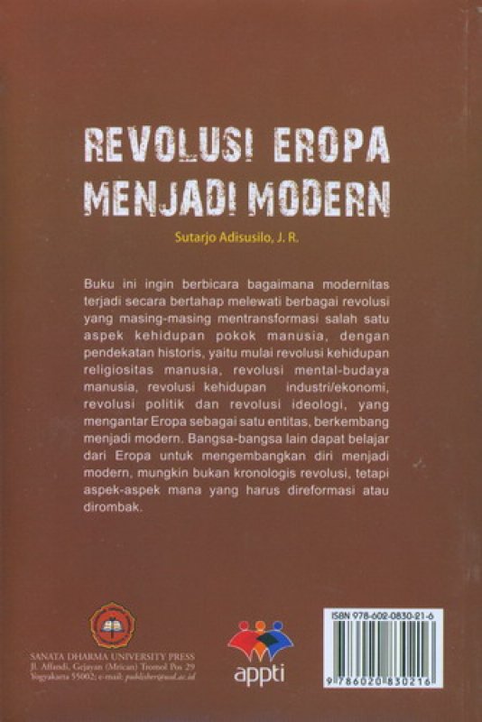 Cover Belakang Buku Revolusi Eropa Menjadi Modern