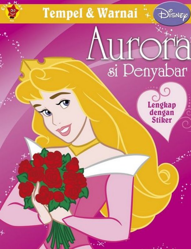 Cover Buku Tempel dan Warnai Disney Klasik: Aurora Si Penyabar + STIKER
