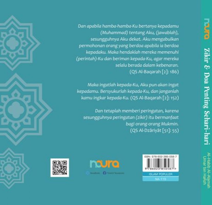 Cover Belakang Buku Zikir Dan Doa Penting Sehari-Hari