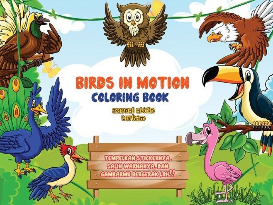 Cover Buku Bird In Motion Coloring Book