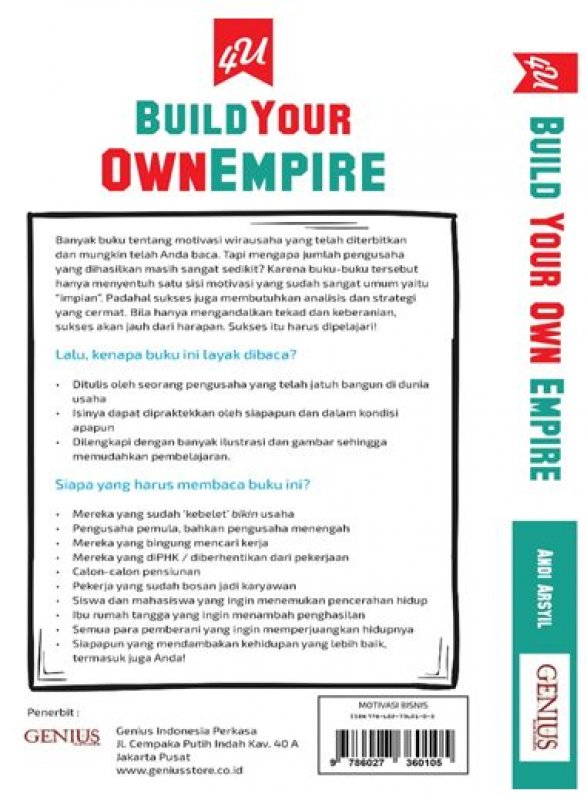 Cover Belakang Buku 4U Build Your Own Empire