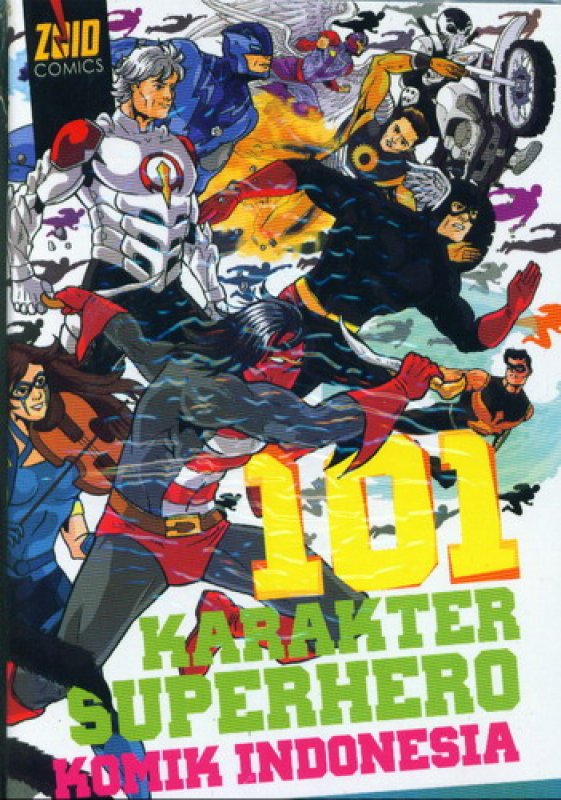 Cover Buku 101 Karakter Superhero Komik Indonesia