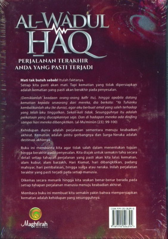 Cover Belakang Buku AL-WADUL HAQ