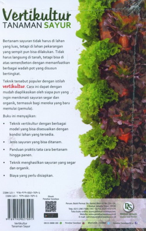 Cover Belakang Buku Vertikultur Tanaman Sayur