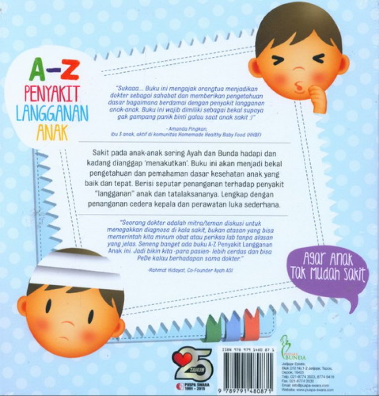 Cover Belakang Buku A-Z Penyakit Langganan Anak