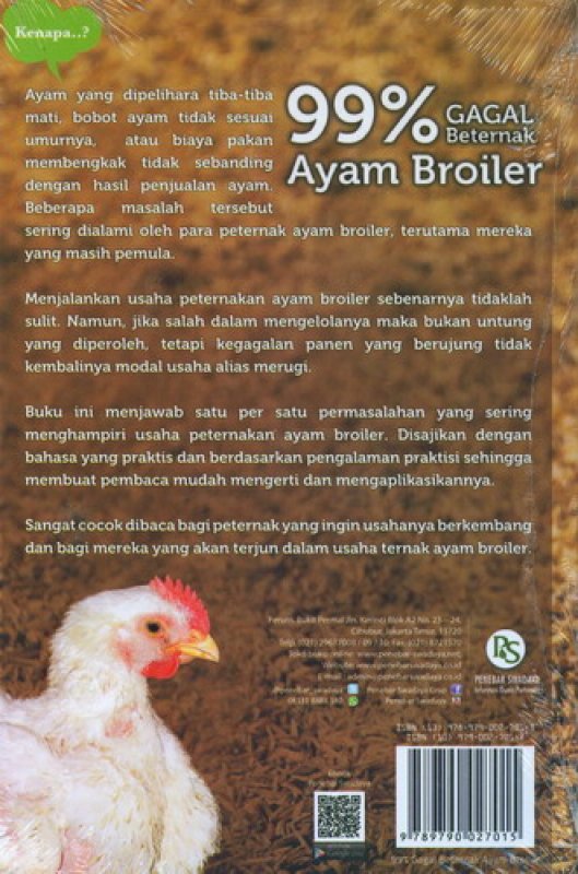 Cover Belakang Buku 99% Gagal Beternak Ayam Broiler